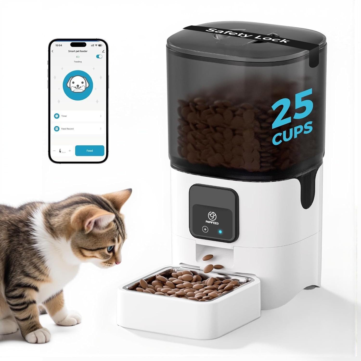 PAPIFEED 5G WiFi Automatic Cat Feeders