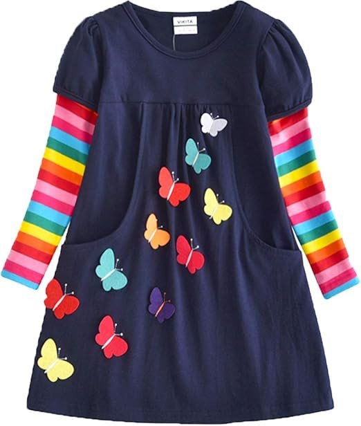 VIKITA Winter Girls Dresses